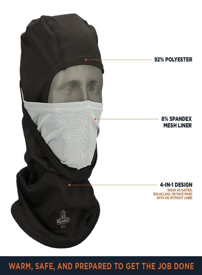 RefrigiWear 4-in-1 Stretch Knit Convertible Balaclava Face Mask, One Size Black - Image 2